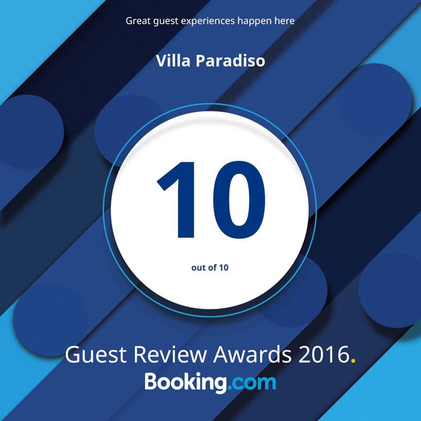 Booking.com Guest Review Award 2016